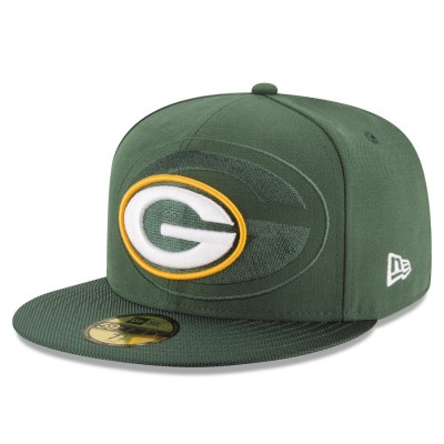Men's Green Bay Packers New Era Green 2016 Sideline Official 59FIFTY Fitted Hat 2419607